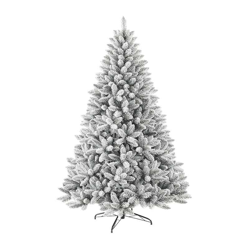 Full PVC Pointed Flocked Christmas Tree